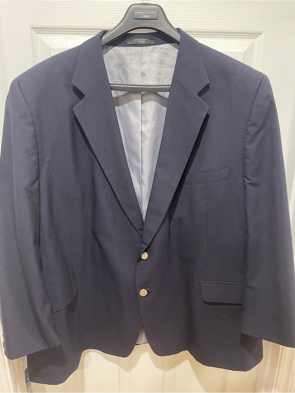 Classic Navy Blazer with Gold Buttons by Petrocelli
